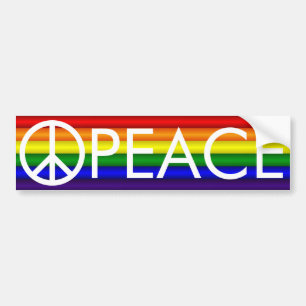 Sticker pour pare-chocs Rainbow Peace Sign