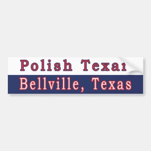 Sticker pour pare-chocs texan polonais Bellville