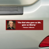 Sticker pour pare-chocs Thomas Jefferson Life Libe (En voiture)