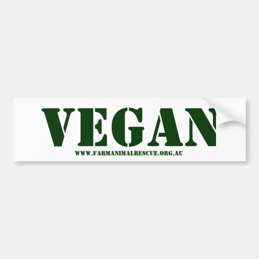 Sticker pour pare-chocs végétalien (Devant)