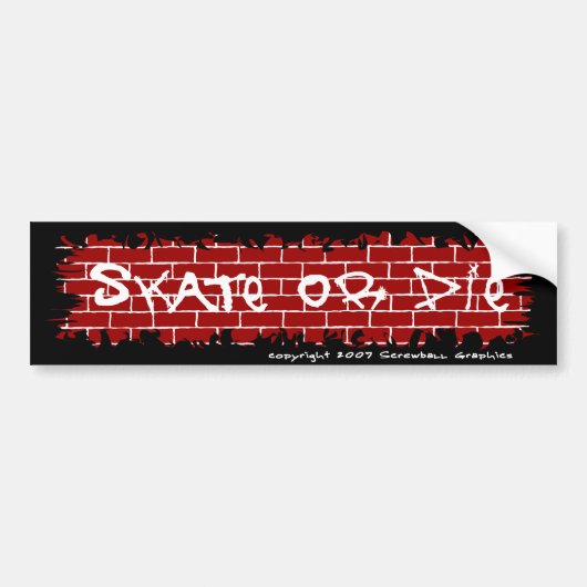 Sticker Pour Patinage Ou Bumper Die (Devant)