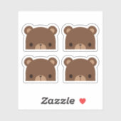 Sticker pour petit ours Brown (Feuille)