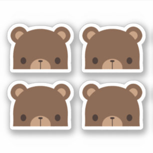 Sticker pour petit ours Brown