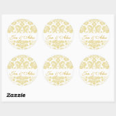 Sticker pour phoque Mariage damassé pour mariée en (Feuille)