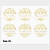 Sticker pour phoque Mariage damassé pour mariée en (Feuille)