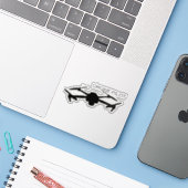 Sticker pour pilote de drone - Voler haut avec sty (Ordinateur portable avec iPhone)