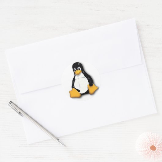 Sticker pour pingouin Tux Linux (Enveloppe)