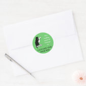 Sticker pour plaque de chat en vert clair (Enveloppe)