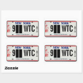 Sticker pour plaque de licence 911 Memorial NY 2 (Feuille)