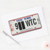 Sticker pour plaque de licence 911 Memorial NY 2 (Enveloppe)