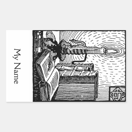 Sticker pour plaque de livre et bougie (Devant)