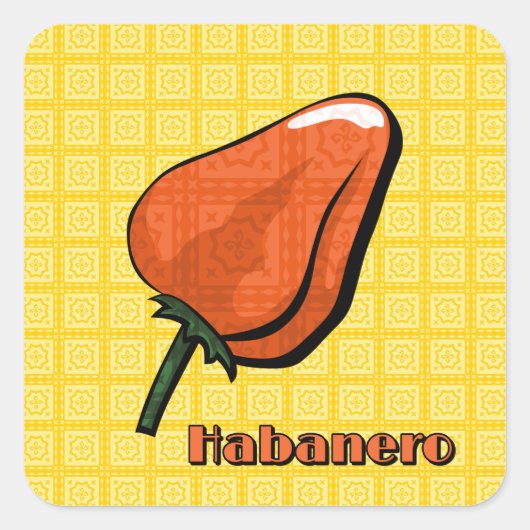 Sticker pour poivron chili Habanero (Devant)