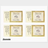 Sticker pour produit contenant de l'or floral | Ét (Feuille)