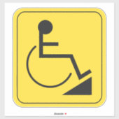 Sticker pour rampe en fauteuil roulant Jaune (Feuille)