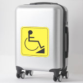Sticker pour rampe en fauteuil roulant Jaune (Sur valise)