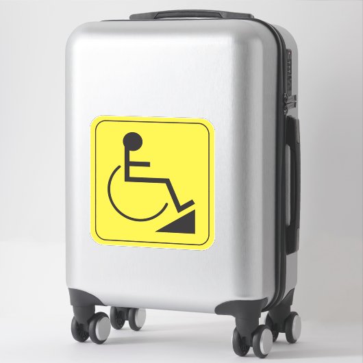 Sticker pour rampe en fauteuil roulant Jaune (Sur valise)