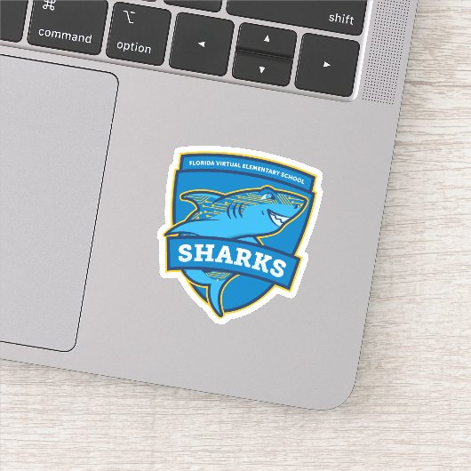 Sticker pour requins de l'école primaire virtuelle (Détail)