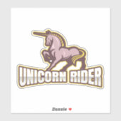 Sticker pour rider skateboard Yellow Unicorn (Feuille)