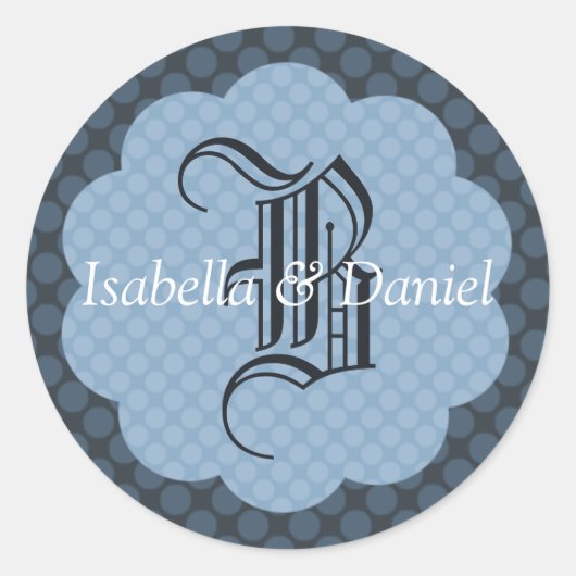 Sticker pour sceau de l'enveloppe du monogramme de (Devant)