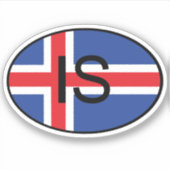 Sticker pour sceau de pays ISLANDE ronde (Devant)