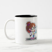 Sticker pour scientifique fille Mug à deux tons, 1 (Gauche)