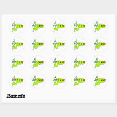 Sticker pour serpent vert amusant (Feuille)