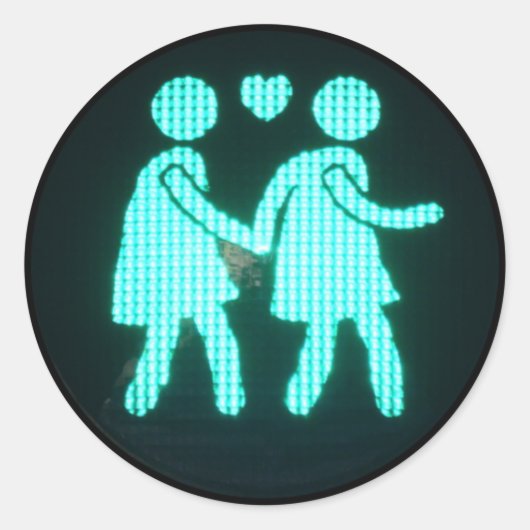 Sticker pour signal piéton lesbien (Devant)