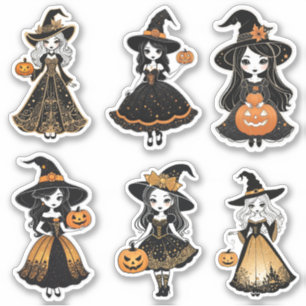 Sticker pour sorcières Hallowwen Whimsical