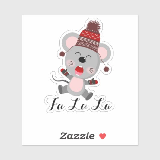 Sticker pour souris de Noël Joyeux ID854 (Feuille)