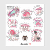 Sticker pour squelette anti-Valentines Day (Feuille)