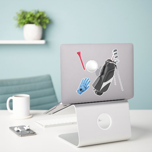 Sticker pour Stuff Golf (Ordinateur portable sur le bureau)