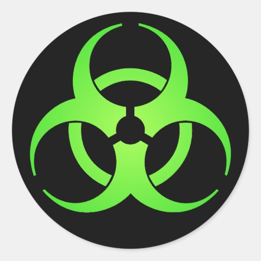 Sticker pour symbole bio-danger vert (Devant)