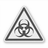 Sticker pour symbole d'avertissement de risque bio (Devant)