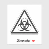 Sticker pour symbole d'avertissement de risque bio (Feuille)