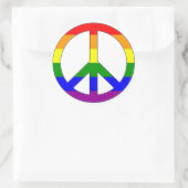 Sticker pour symbole de paix arc-en-ciel (Sac)