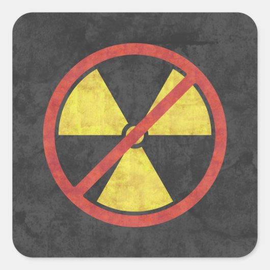 Sticker pour Symbole de Rayonnement Nucléaire (Devant)