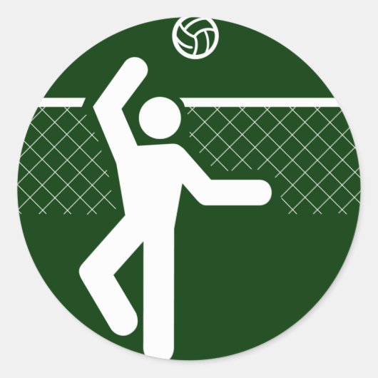 Sticker pour Symbole de volleyball (Devant)