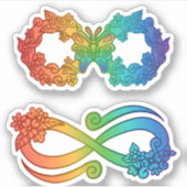 Sticker pour symbole d'infini de neurodiversité (Devant)
