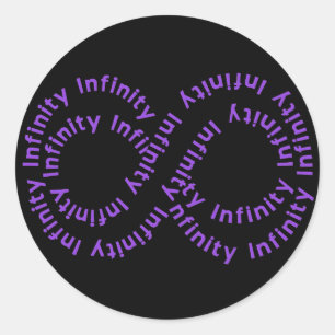 Sticker pour symbole d'infini violet
