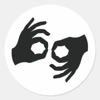 Sticker pour symbole manuel ASL