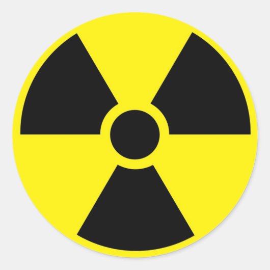 Sticker pour symbole radioactif (Devant)