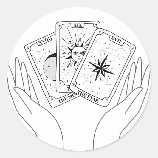 Sticker pour Tarot Lune, Soleil et Star (Devant)