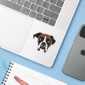 Sticker pour téléphone portable Boxer Dog (Ordinateur portable avec iPhone)
