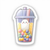 Sticker pour thé à bulle Kawaii - Sticker pour thé (Recto)