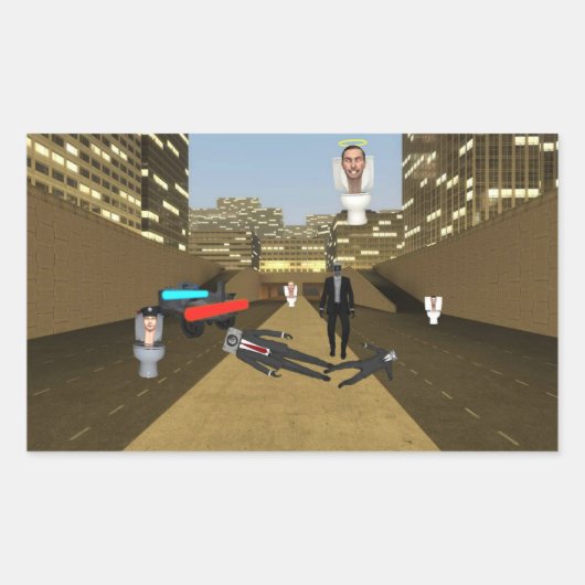 Sticker pour toilettes Skibidi :) (Devant)