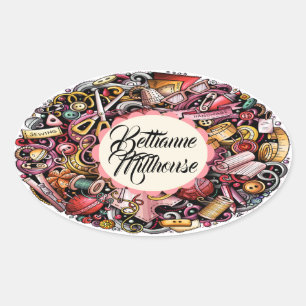 Sticker pour Tricot à coudre pour l'artisanat