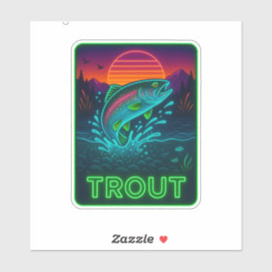 Sticker pour truite néon