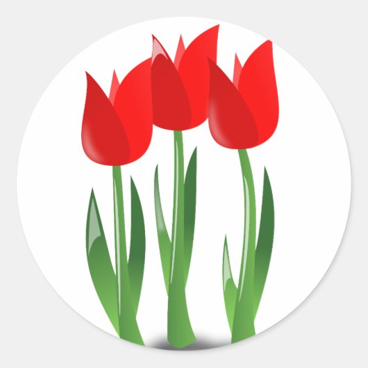 Sticker pour tulipes rouges (Devant)