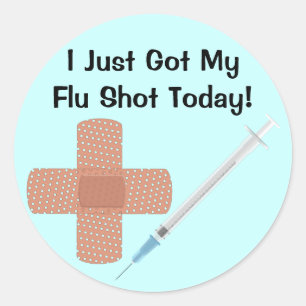 Sticker pour vaccin contre la grippe