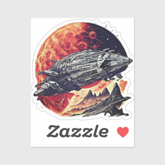 Sticker pour vaisseau spatial Steampunk - Retro Sc (Feuille)